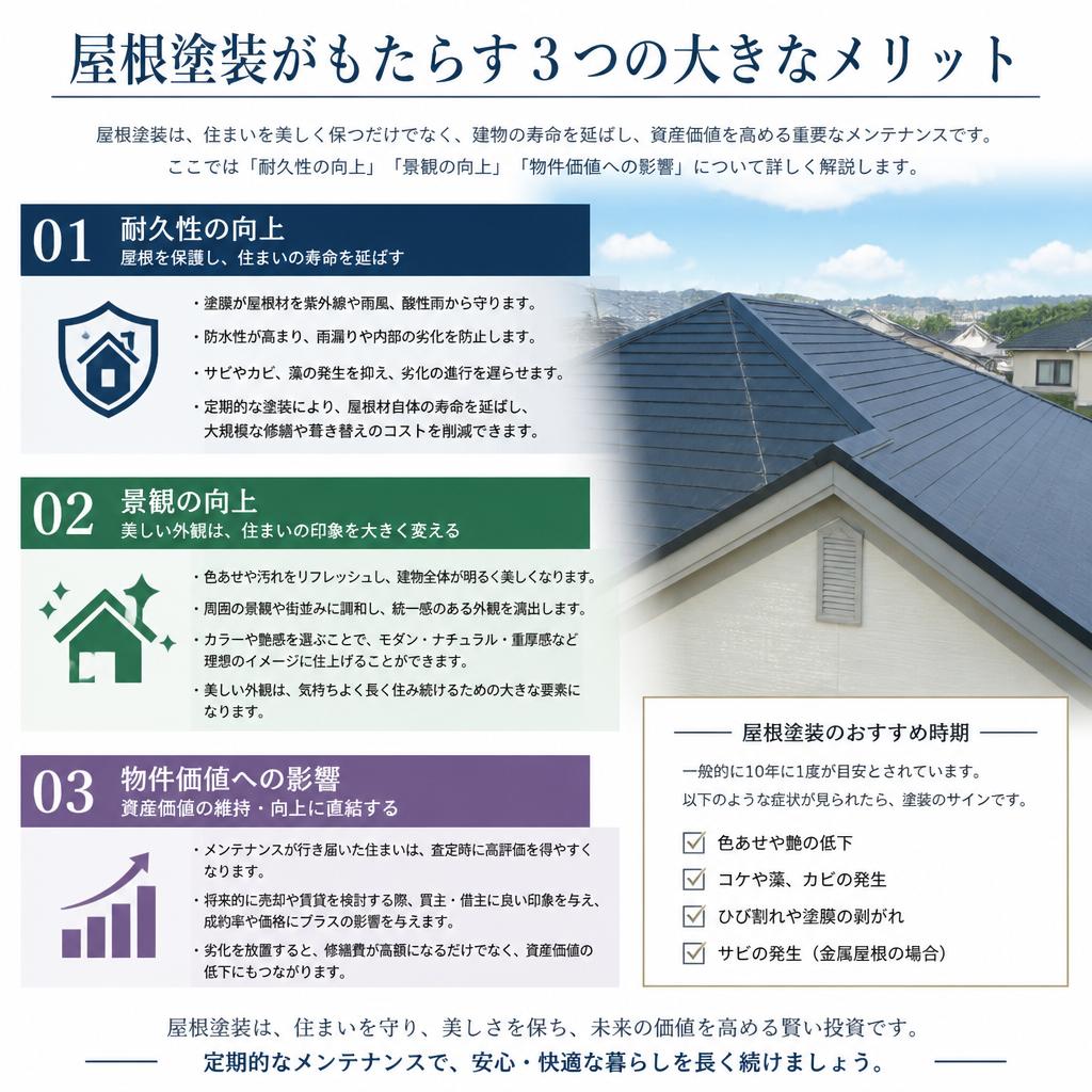2. 屋根塗装のメリット