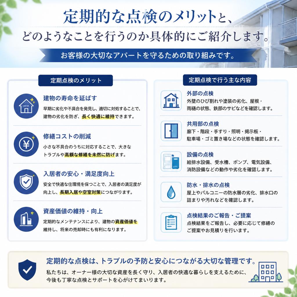 定期点検で安心を