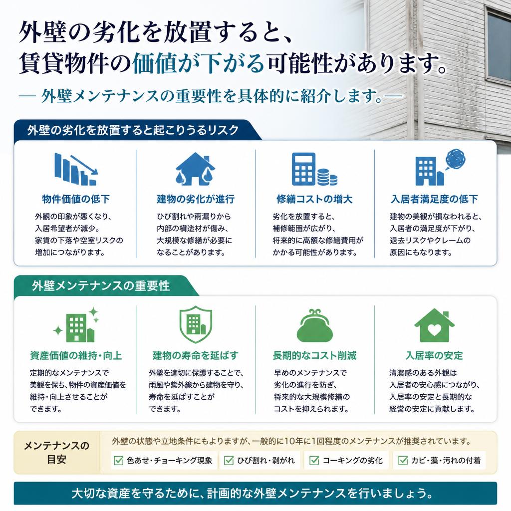 外壁メンテナンスの必要性